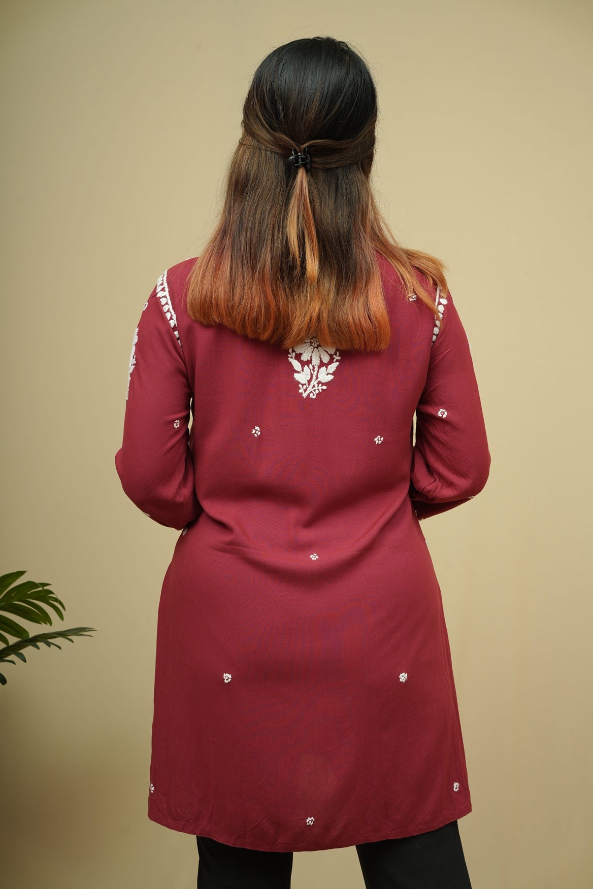 Raina Rayon Chikankari Short Kurti