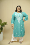 Vasudha Rayon Chikankari Long Kurta