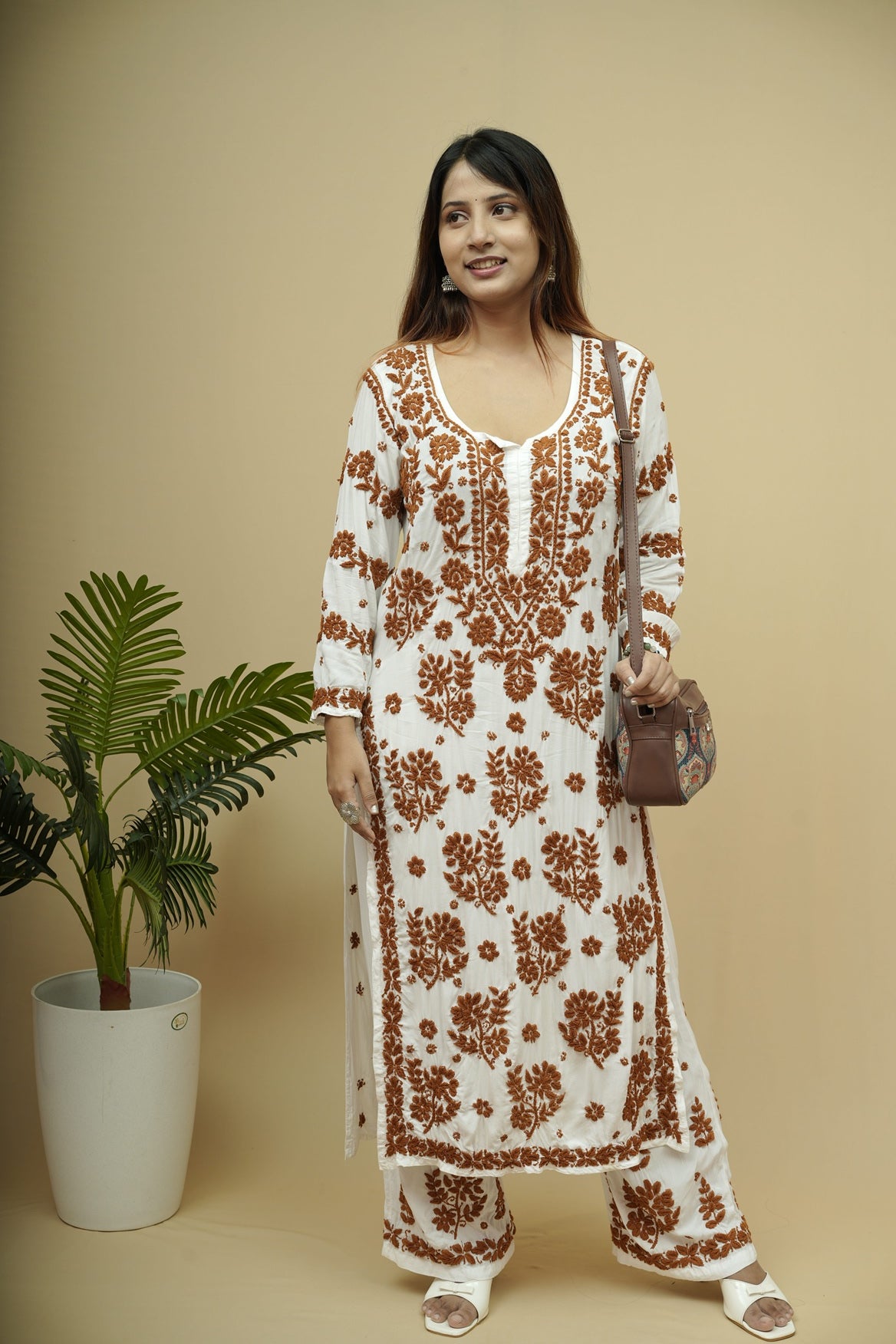 Vareesha 3D Chikankari Kurta Pant Set