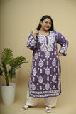 Saba 3D Chikankari Long Kurta - Modal