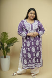 Saba 3D Chikankari Long Kurta - Modal