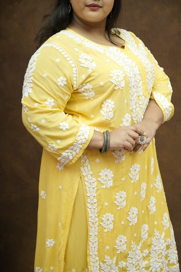 Aisha 3D Chikankari Kurta Plazzo Set