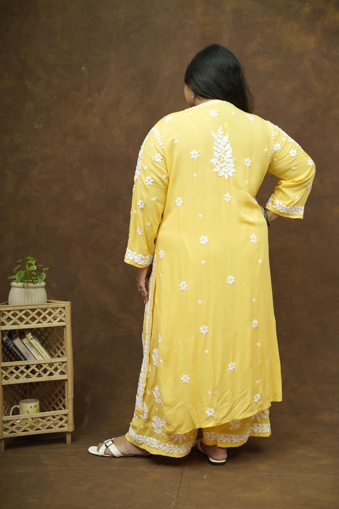 Aisha 3D Chikankari Kurta Plazzo Set