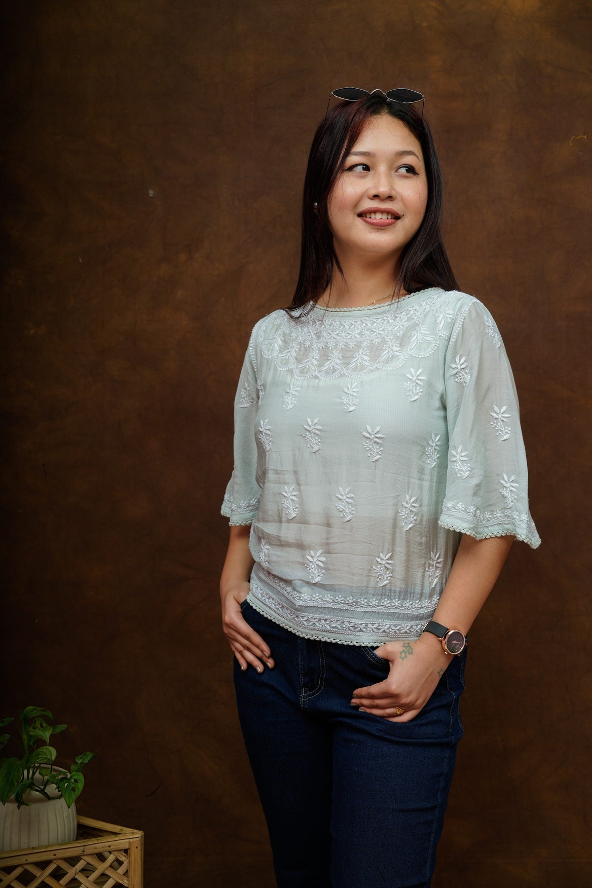 Alisah Muslin Crop Top