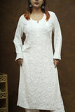 Mira Rayon 3D Chikankari Kurta Pant Set - White