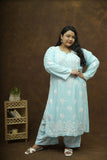 Rayon Chikankari Kurta-Plazzo Set