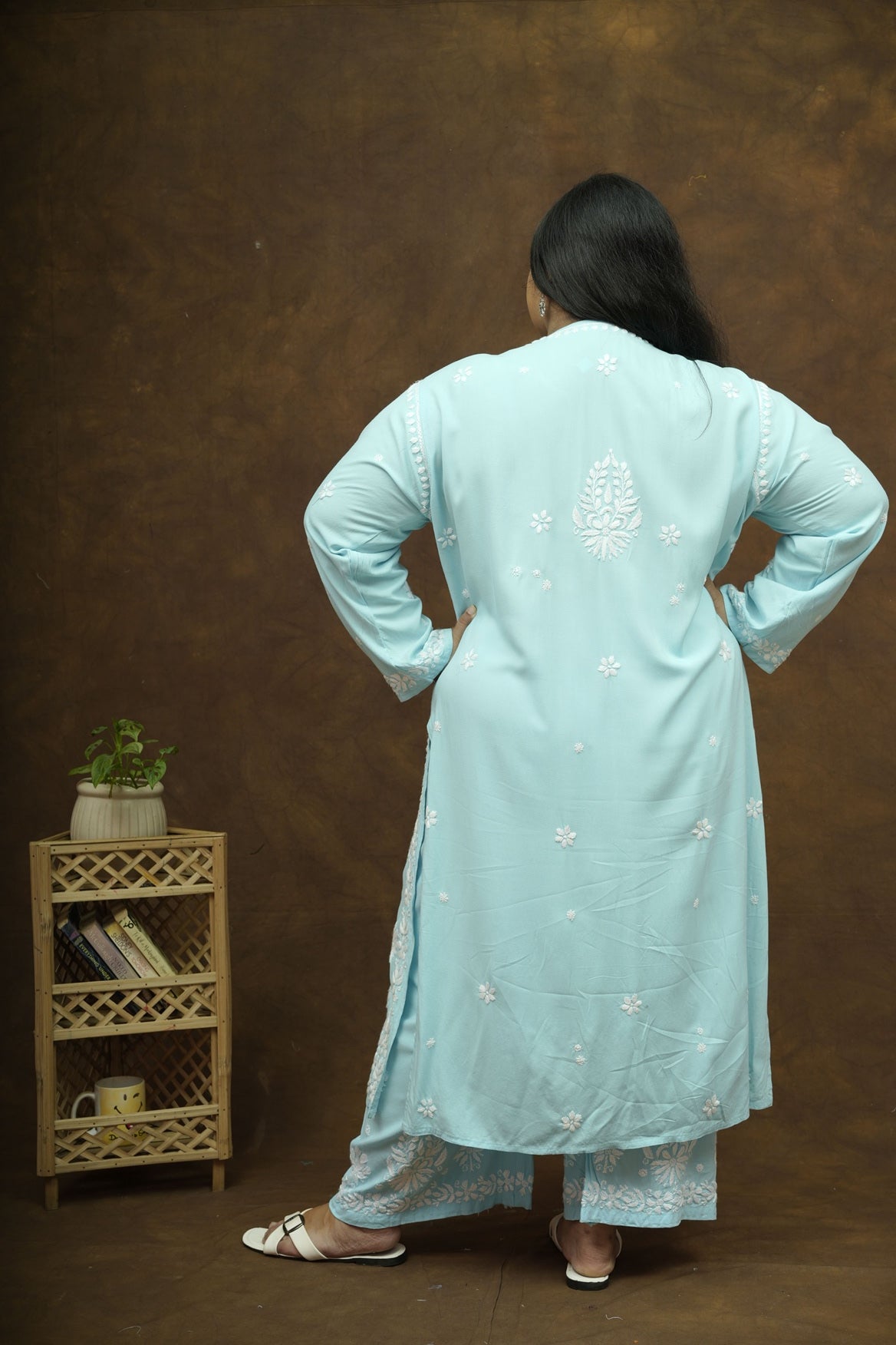 Rayon Chikankari Kurta-Plazzo Set