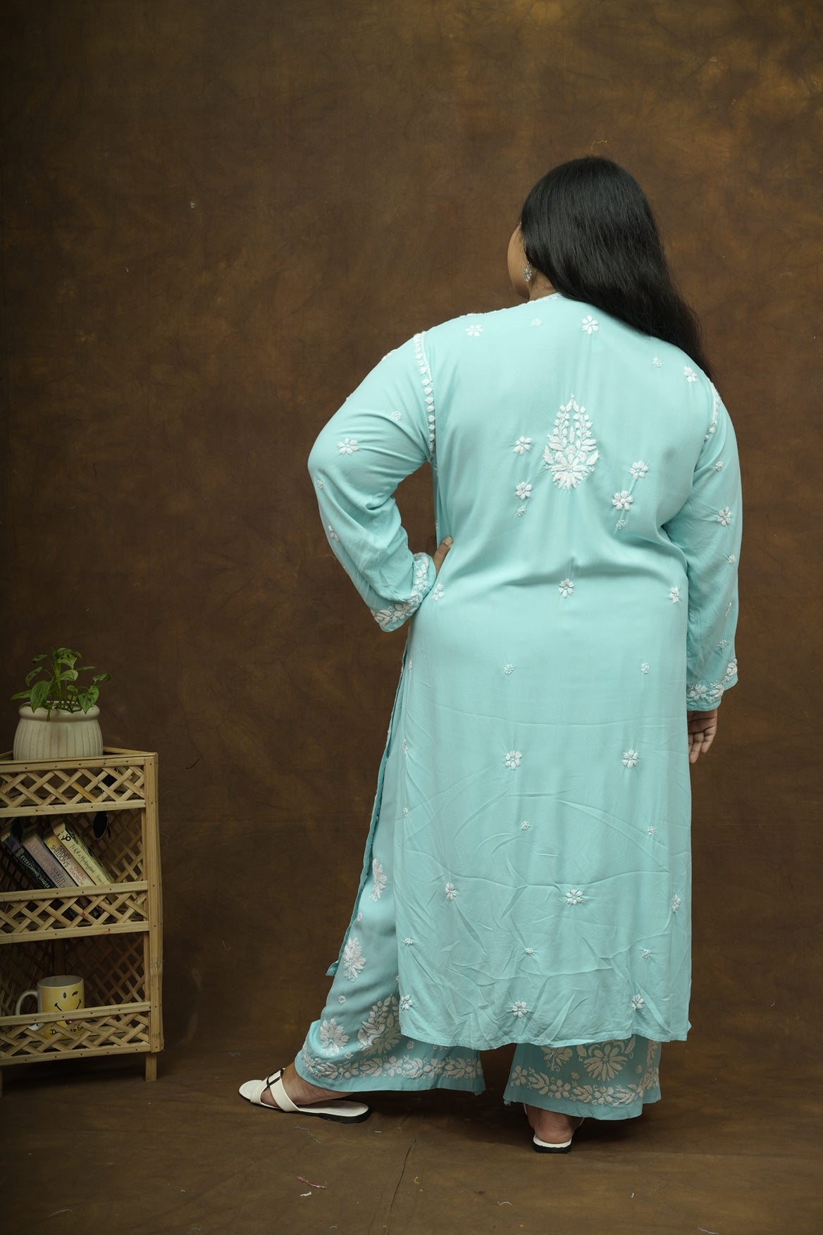 Rayon Chikankari Kurta-Plazzo Set