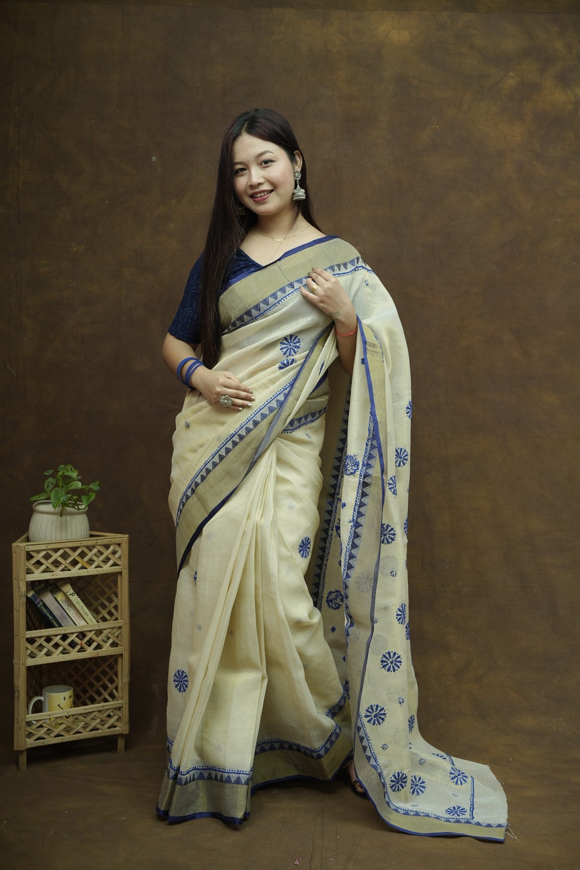Suhana Nalli Silk Chikankari Saree
