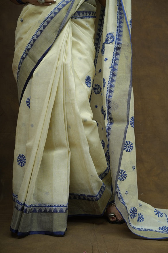 Suhana Nalli Silk Chikankari Saree