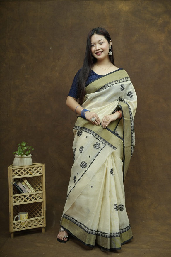 Suhana Nalli Silk Chikankari Saree