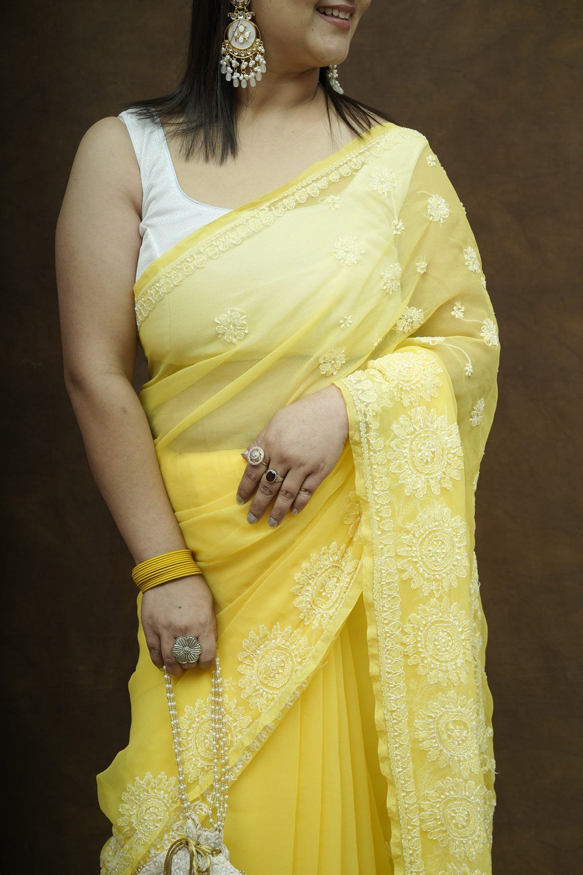Sanya Suraj Chikankari Saree