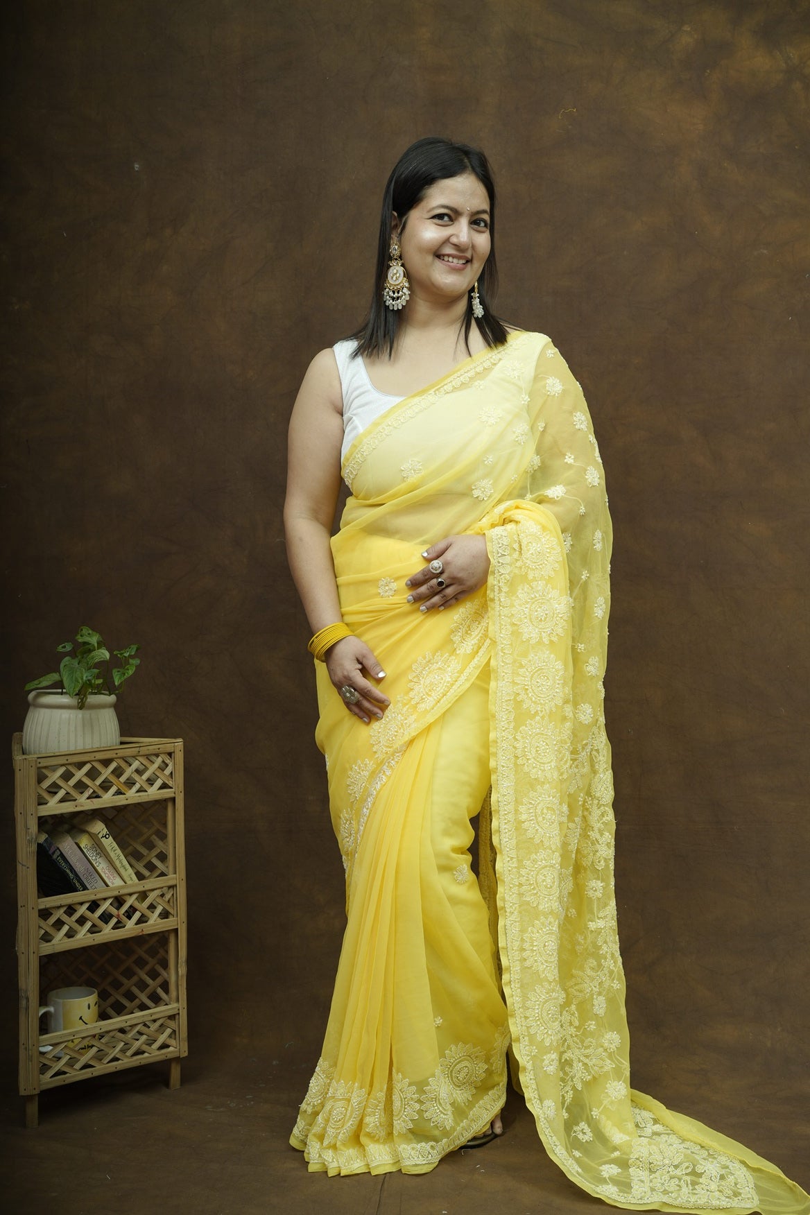 Sanya Suraj Chikankari Saree