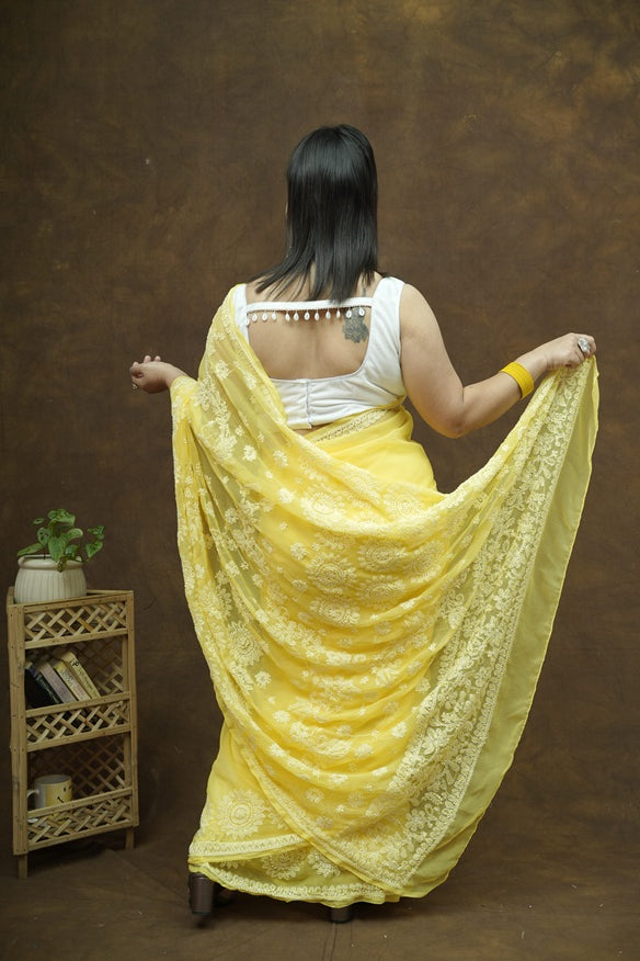 Sanya Suraj Chikankari Saree